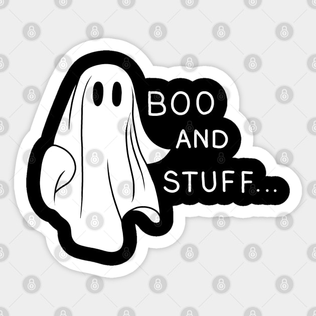 Ghost - Boo and Stuff Sticker by valentinahramov